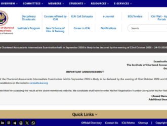 CA Foundation & Inter Result Dates 2026 Announced