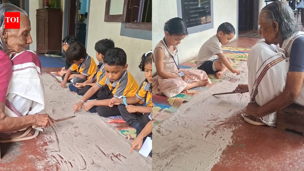 Kerala Grandma’s Sand Writing Lessons