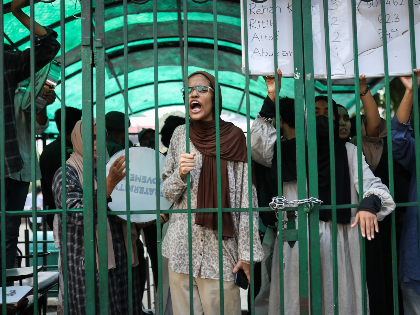 Protest at India university where no students’ union vote held